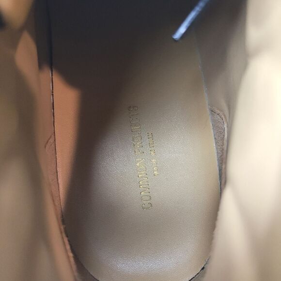 Common Projects Black Leather High-Top Sneakers - Picture 7 of 9